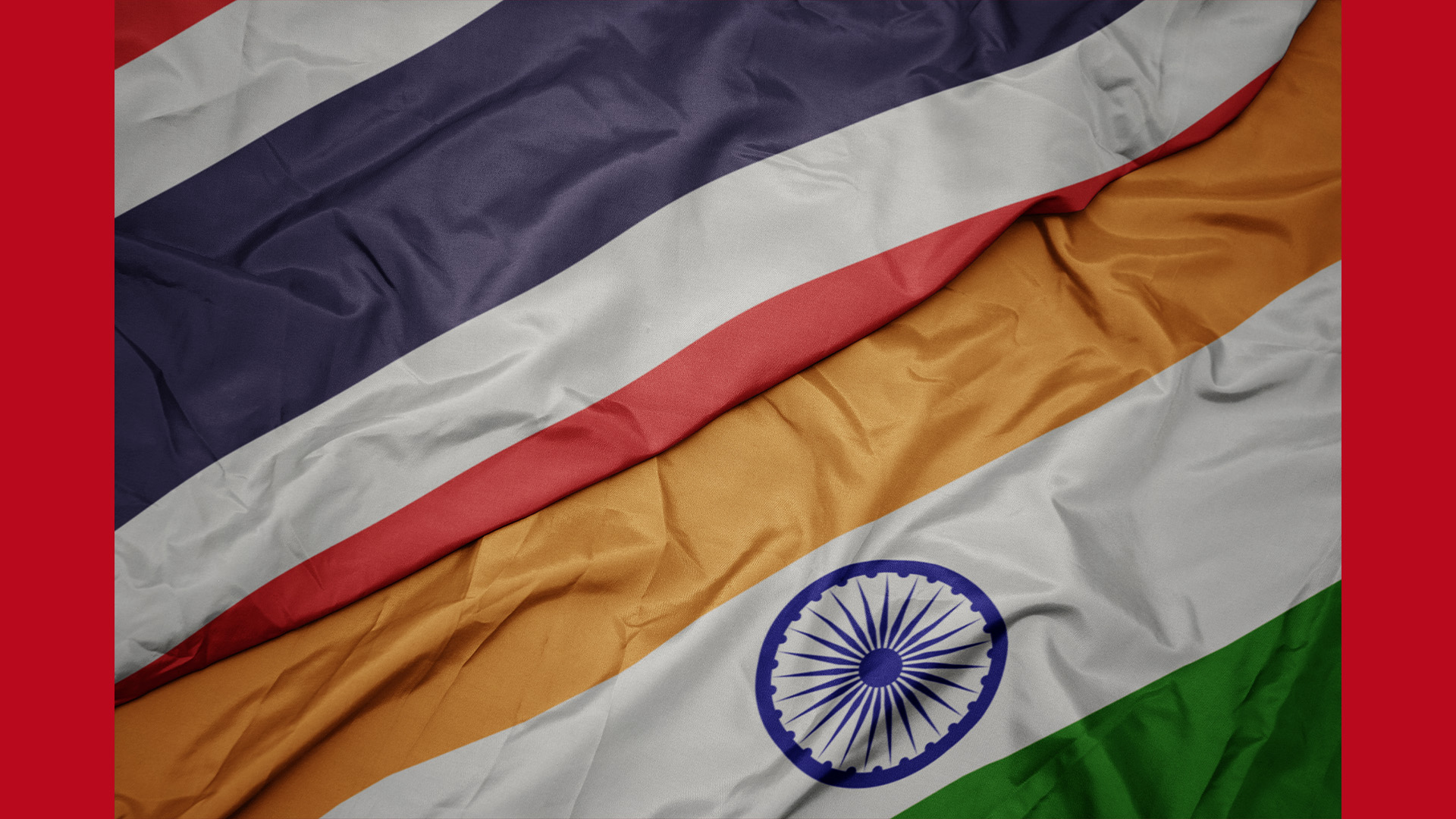 Thailand India flags Thailand India flags