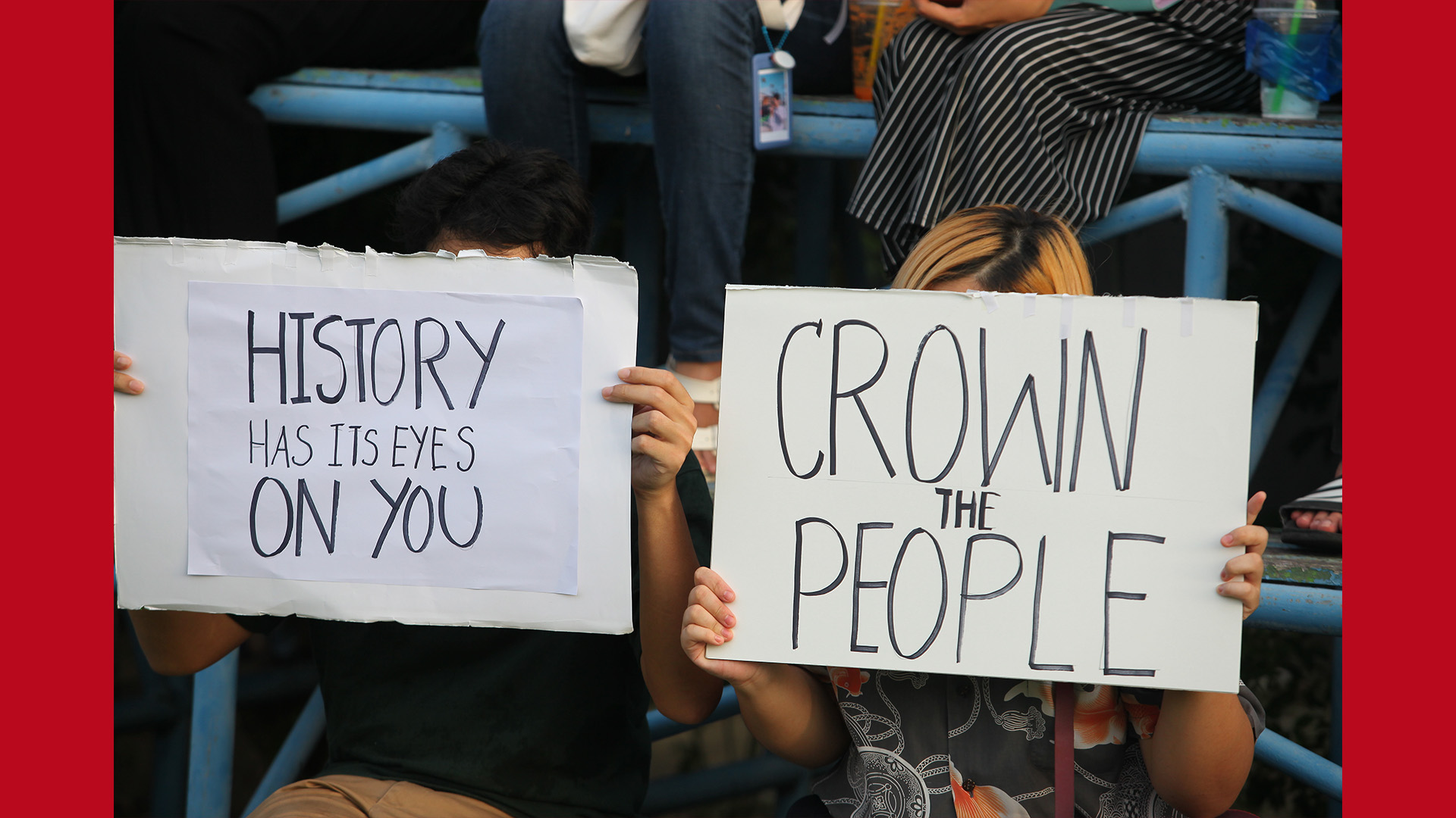 student protest signs